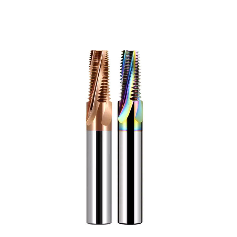 3/8 Cortador de fresado de hilos de carburo BSPT RC 55 grados con recubrimiento nano de bronce