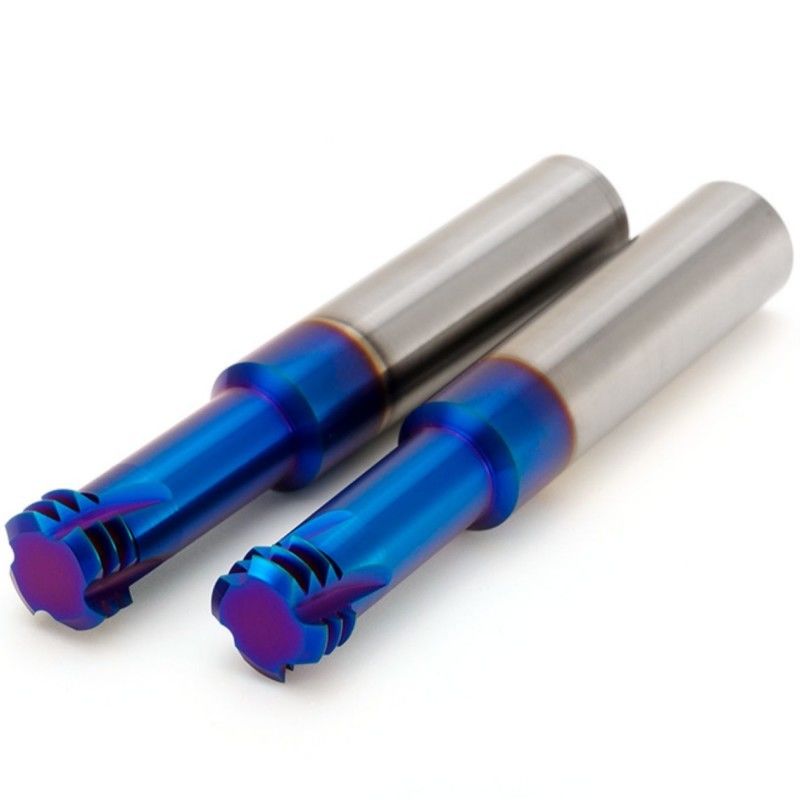 HRC68 Grado de roscado Corte de extremo de molino métrico ISO Tres dientes para mecanizado CNC
