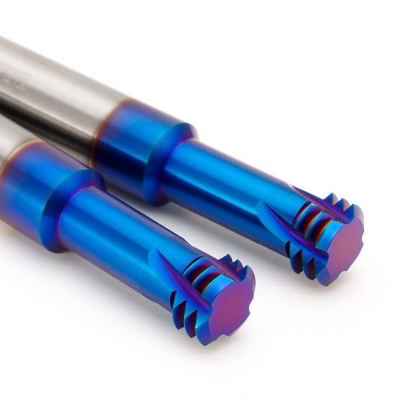 HRC68 Grado de roscado Corte de extremo de molino métrico ISO Tres dientes para mecanizado CNC