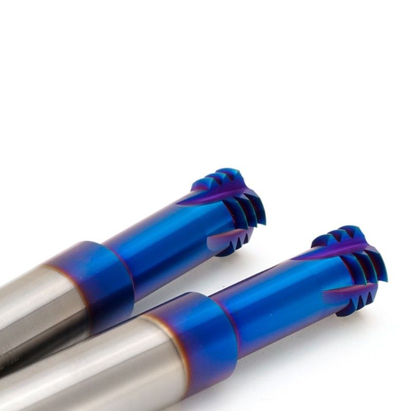 HRC68 Grado de roscado Corte de extremo de molino métrico ISO Tres dientes para mecanizado CNC