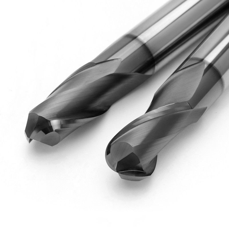 Alta precisión CNC fresado herramienta de corte de carburo sólido 2 flauta HRC66 grado para hierro fundido