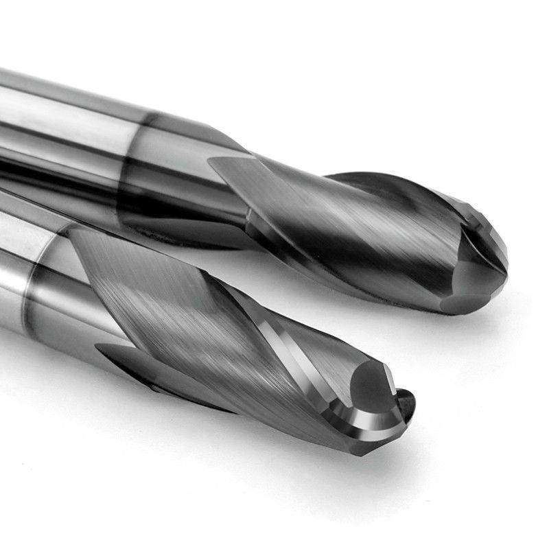 Alta precisión CNC fresado herramienta de corte de carburo sólido 2 flauta HRC66 grado para hierro fundido