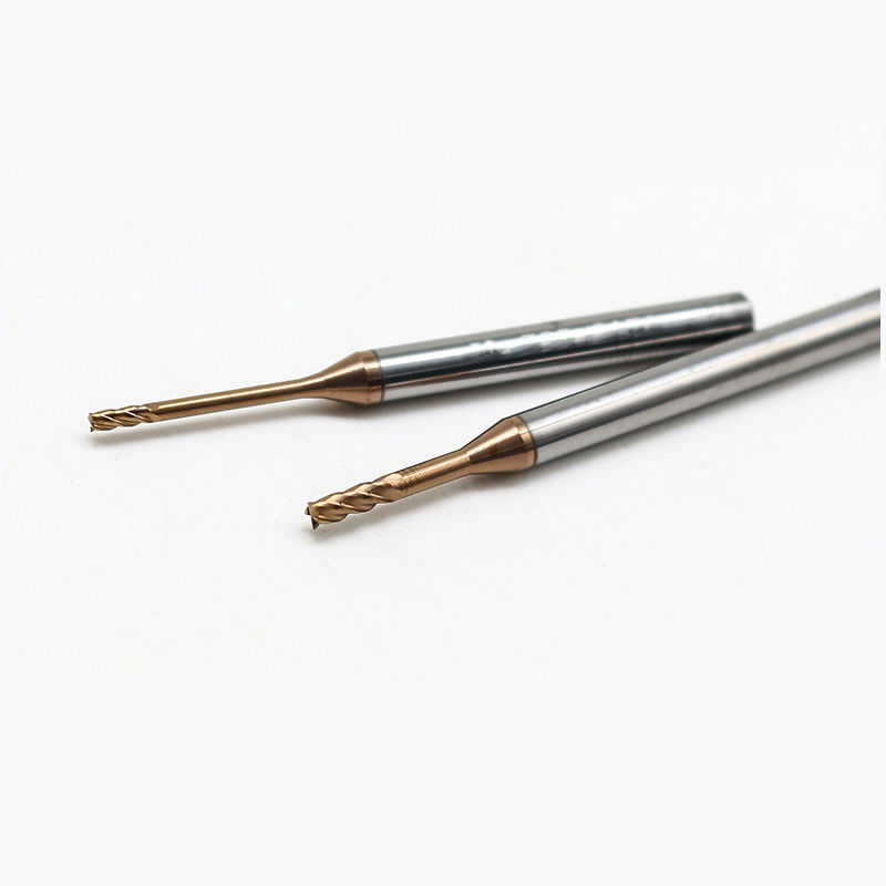 Molino de extremo de tungsteno de micro diámetro con borde de corte de 0,2 mm longitud de flauta de 2,5 mm