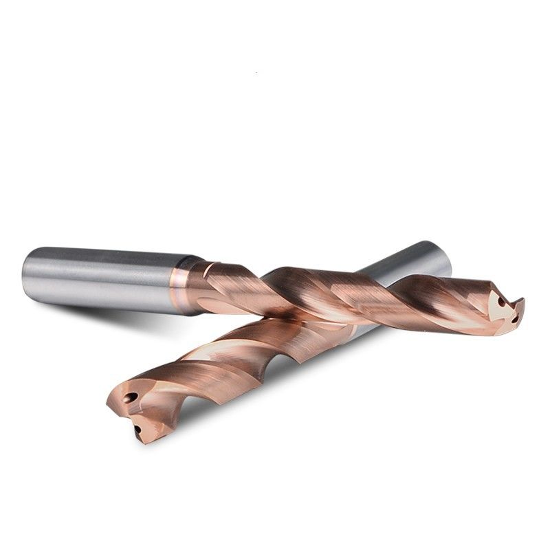 Din Estándar de refrigeración interna 5xd Paso 0.1mm taladro de carburo espiral flauta taladro dividido